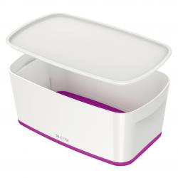 Cheap Stationery Supply of Leitz MyBox WOW Storage Box Small with Lid White/Purple 52294062 11879AC Office Statationery