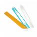 The image shows a pack of 100 durable filing accessories, specifically the Flexi Filing Strip Fastener, in white color. The size of each fastener is 38x150mm. These filing accessories are designed to be long-lasting and reliable, keeping your important documents secure.