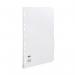 This photo features a set of ValueX dividers and indexes, including a 5 part multipunched white card. The dividers are designed for A4-sized documents and are made of white card material.