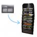 The photograph captures a sleek, black, and portable hanging organizer made of durable polypropylene material. The exposed edges of the organizer show a sturdy construction, while the spacious pockets give the file ample storage capacity. Its compact design makes it an ideal choice for busy professionals or those looking to keep their workspace clutter-free. The cathedral wallfile features an expandable design, allowing for easy access to important documents and files. The neutral color and modern design make it a perfect addition to any office space.