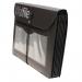 The photograph shows a sleek black portable hanging organiser made of durable polypropylene material. It features 7 spacious pockets, perfect for organizing A4 sized documents and keeping them easily accessible. The design of the organiser is inspired by the intricate structure of a cathedral, with its sharp lines and geometric patterns. Its expandable feature allows for ample storage space, making it an ideal solution for managing cluttered files.