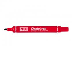 Cheap Stationery Supply of Pentel N50 Permanent Marker Bullet Tip 2.2mm Line Red (Pack 12) 17035PE Office Statationery