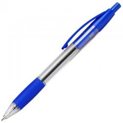 Cheap Stationery Supply of ValueX Retractable Ballpoint Pen Rubber Grip 1.0mm Tip 0.7mm Line Blue (Pack 10) 17959HA Office Statationery