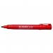 The image shows a pack of 10 brilliant red ValueX Permanent Markers, each with a bullet tip measuring 2mm. These high-quality markers are designed to make bold, long-lasting marks on surfaces of all kinds.