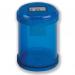 The picture shows a pack of 10 blue plastic barrel single hole pencil sharpeners from ValueX. The sharpeners are compact and easy to use, with sharp blades for precise sharpening. They are perfect for any pencil and suitable for various purposes.