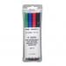 ValueX OHP Pen Non-Permanent Medium 0.7mm Line Assorted Colours (Pack 4) - 7420WLT4 18582HA