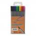 The ValueX Fineliners ValueX Fineliner Pen set features 10 assorted colours with a 0.4mm line for precise and vibrant writing and drawing. Each pen has a sleek and durable design, perfect for any project or everyday use.