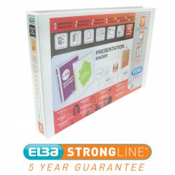 Cheap Stationery Supply of Elba Panorama Presentation Ring Binder Polypropylene 4 D-Ring A3 Plus 30mm Rings Landscape White (Pack 2) 100082424 19293HB Office Statationery