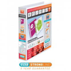 Cheap Stationery Supply of Elba Panorama Presentation Ring Binder Polypropylene 4 D-Ring A4 40mm Rings White (Pack 10) 400001300 19384HB Office Statationery