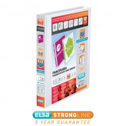 Cheap Stationery Supply of Elba Panorama Presentation Ring Binder Polypropylene 4 D-Ring A4 Plus 25mm Rings White (Pack 10) 400001391 19398HB Office Statationery