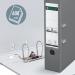 Leitz 180 Lever Arch File Polypropylene A4 80mm Spine Width Grey (Pack 10) 10101085 20192ES