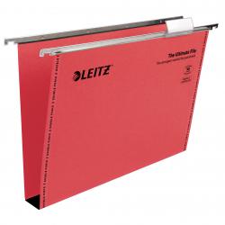 Cheap Stationery Supply of Leitz Ultimate Clenched Bar Foolscap Suspension File Card 30mm Red (Pack 50) 17450025 20332ES Office Statationery