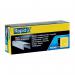 This image features a pack of 5000 galvanised staples from ACCO Brands. These 136mm staples are made by Staples Rapid and are ideal for heavy-duty stapling tasks.