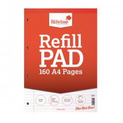 Cheap Stationery Supply of Silvine A4 Refill Pad Ruled 160 Pages Red (Pack 6) 21512SC Office Statationery