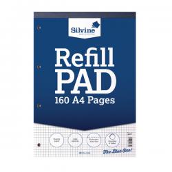 Cheap Stationery Supply of Silvine A4 Refill Pad 5mm Quadrille Squares 160 Pages Blue/White (Pack 6) 21519SC Office Statationery