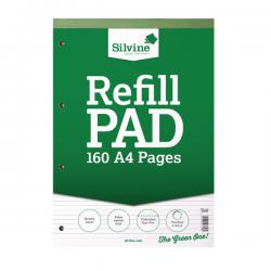 Cheap Stationery Supply of Silvine A4 Refill Pad Narrow Ruled 160 Pages Green (Pack 6) 21638SC Office Statationery