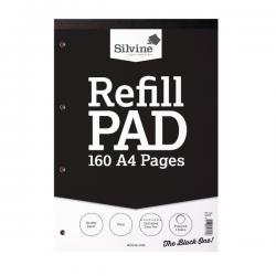 Cheap Stationery Supply of Silvine A4 Refill Pad Plain 160 Pages Black (Pack 6) 21645SC Office Statationery