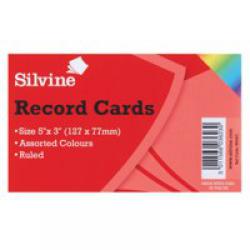 Cheap Stationery Supply of ValueX Record Cards Ruled 126x77mm Assorted Colours (Pack 100) 21771SC Office Statationery