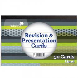 Cheap Stationery Supply of Silvine Revision and Presentation Cards Ruled 152x102mm White (Pack 50) 22093SC Office Statationery