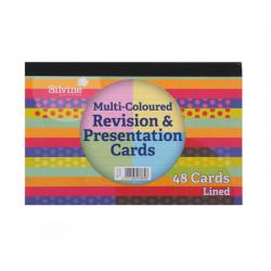 Cheap Stationery Supply of Silvine Revision and Presentation Cards Ruled 152x102mm Assorted Colours (Pack 48) 22107SC Office Statationery