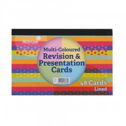 Cheap Stationery Supply of Silvine Revision and Presentation Cards Ruled 152x102mm Assorted Colours (Pack 48) 22107SC Office Statationery