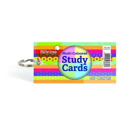 Cheap Stationery Supply of Silvine Multicoloured Study Cards 100x50mm (Pack 48) 22114SC Office Statationery