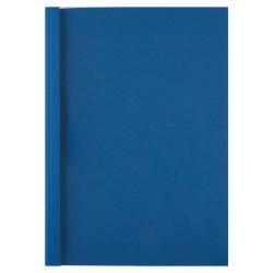 Cheap Stationery Supply of GBC Thermal Binding Cover A4 3mm Clear PVC Front Royal Blue Leathergrain Back (Pack 100) 24413AC Office Statationery