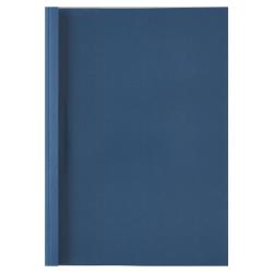 Cheap Stationery Supply of GBC Thermal Binding Cover A4 4mm Clear PVC Front Royal Blue Leathergrain Back (Pack 100) 24420AC Office Statationery