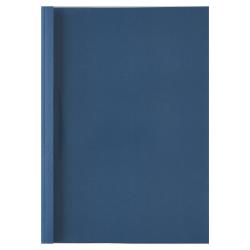 Cheap Stationery Supply of GBC Thermal Binding Cover A4 4mm Clear PVC Front Royal Blue Leathergrain Back (Pack 100) 24420AC Office Statationery
