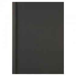 Cheap Stationery Supply of GBC Thermal Binding Cover A4 1.5mm Clear PVC Front Black Leathergrain Back (Pack 100) 24441AC Office Statationery