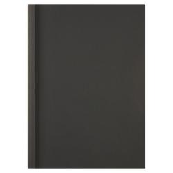 Cheap Stationery Supply of GBC Thermal Binding Cover A4 1.5mm Clear PVC Front Black Leathergrain Back (Pack 100) 24441AC Office Statationery