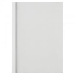 Cheap Stationery Supply of GBC Thermal Binding Cover A4 3mm Clear PVC Front White Silk Gloss Back (Pack 100) 24455AC Office Statationery