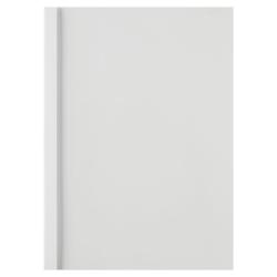 Cheap Stationery Supply of GBC Thermal Binding Cover A4 3mm Clear PVC Front White Silk Gloss Back (Pack 100) 24455AC Office Statationery