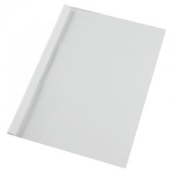 Cheap Stationery Supply of GBC Thermal Binding Cover A4 4mm Clear PVC Front White Silk Gloss Back (Pack 100) 24462AC Office Statationery