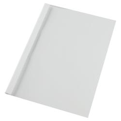 Cheap Stationery Supply of GBC Thermal Binding Cover A4 4mm Clear PVC Front White Silk Gloss Back (Pack 100) 24462AC Office Statationery