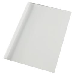 Cheap Stationery Supply of GBC Thermal Binding Cover A4 6mm Clear PVC Front White Silk Gloss Back (Pack 100) 24469AC Office Statationery