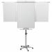 This image features a sleek silver ACCO Brands Flipchart Easel & Pads set from Nobo Classic. The easel is mobile and easily transportable, with extension arms and a magnetic surface that measures 700x745mm. The Nobo Classic Nano Clean technology keeps the easel looking pristine and the magnetic surface ensures that notes and papers stay securely in place.
