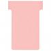 The picture features a pack of 100 pink ACCO Brands T-cards, with the brand name Nobo and size A50 Size 2 displayed on the packaging. The cards are neatly stacked and the pack is labeled with the product code 26128AC.