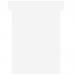 A photo of ACCO Brands T-cards Nobo T-Cards A80 Size 3 in White (Pack 100) shows a stack of small rectangular cards with white backs and a clear plastic covering on the front. Each card has a black title bar at the top and lines below for writing. The pack of 100 is neatly organized and ready for use.