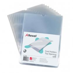 Cheap Stationery Supply of Rexel Nyrex Card Holder Polypropylene A5 Top Opening Clear (Pack 25) 12093 27682AC Office Statationery