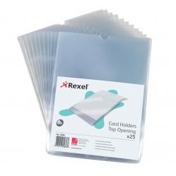 Cheap Stationery Supply of Rexel Nyrex Card Holder Polypropylene A5 Top Opening Clear (Pack 25) 12093 27682AC Office Statationery