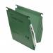 The ACCO Brands Lateral Filing Rexel Crystalfile Classic 275 Foolscap Lateral Suspension File features a V-shaped base and comes in a pack of 50. The files are made of manilla and have a 15mm capacity. They are green in color and have a classic design.