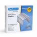 The photograph captures a pack of 1000 galvanised staples from Rapesco Office Products Plc, labeled as Staples Rapesco 92312mm. The sturdy and durable staples are neatly arranged in a compact packaging by the renowned brand.