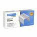 The photo shows a pack of 5000 Rapesco 268mm galvanised staples from Rapesco Office Products Plc. The staples are neatly stacked in a sturdy box with the Rapesco logo and product name clearly visible. The staples are shiny and appear to be of high quality, perfect for use in any office or home setting.