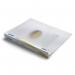 This picture shows a pack of 10 Rapesco Office Products Plc Ring Binders. The binders are made of polypropylene and have 2 O-rings, with a 25mm ring size. They have a bright, transparent clear color.