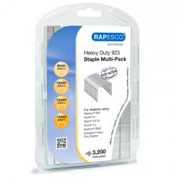 Cheap Stationery Supply of Rapesco 923 Galvanised Staples Multi-Pack of 8mm 10mm 12mm and 13mm (Pack 3200) 29674RA Office Statationery
