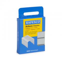 Cheap Stationery Supply of Rapesco 26/6mm Galvanised Staples Retail Pack (Pack 2000) 29751RA Office Statationery