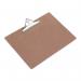 This photo features a brown A3 clipboard from Rapesco Office Products Plc. The hardboard material gives it a sturdy feel, while the Rapesco logo is prominently displayed in the top corner. The sleek design and quality construction make it ideal for any office setting.