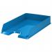 This picture features a vibrant blue ACCO Brands letter tray from Rexel Choices. The tray is A4 sized and displays a classic portrait orientation, perfect for organizing documents and papers.