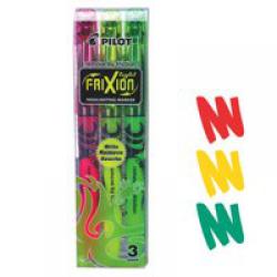 Cheap Stationery Supply of Pilot FriXion Erasable Highlighter Pen Chisel Tip 3.8mm Line Assorted Colours (Pack 3) 31389PT Office Statationery